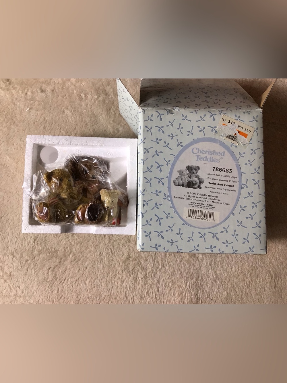 Enesco Cherished Teddies Todd and friend